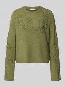 Relaxed fit gebreide pullover met alpaca, model 'Miabelle Hope'