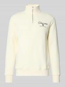 Sweatshirt met opstaande kraag en ritssluiting