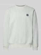 Sweatshirt met ronde hals en labelpatch
