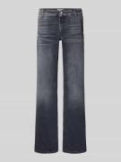 Wide leg jeans met paspelzakken, model 'TESS'