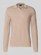 Gebreide pullover met platte kraag, model 'Galdino'
