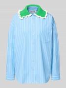 Loose fit overhemdblouse van puur katoen, model 'JOYFUL'