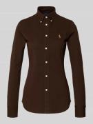 Overhemdblouse met labelstitching