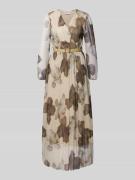 Midi-jurk met riem, model 'La44rinaa'