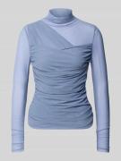 Slim fit shirt met lange mouwen van semi-transparante mesh, model 'C_E...