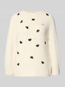 Gebreide pullover met ribboorden