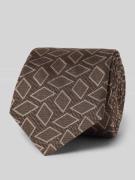 Stropdas van zijde in all-over look (7,5 cm)