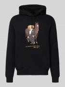 Hoodie met labelprint