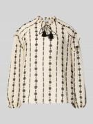 Regular fit blouse met stitchings