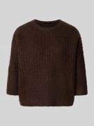 Gebreide pullover met 3/4-mouwen, model 'TUMELDA'