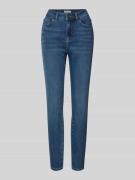 Stone-washed skinny fit jeans