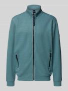 Sweatjack met structuurmotief en ritszakken