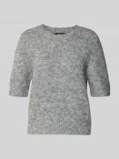 Gebreide pullover met 1/2-mouwen en ronde hals