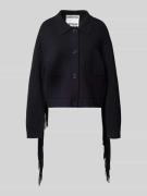 Boxy fit cardigan van viscosemix, model 'ISTERN'