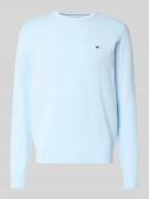 Gebreide pullover met ribboorden