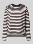 Sweatshirt met ronde hals en labeldetail