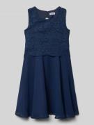 Knielange jurk met ronde hals