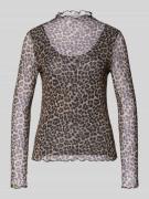 Shirt met lange mouwen en opstaande kraag