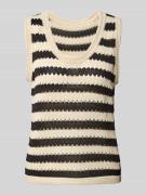 Gebreide top met ronde hals, model 'BIRDIS'