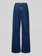 Wide leg jeans van zuiver katoen