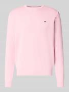 Gebreide pullover met ribboorden