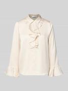 Strikblouse met overhemdkraag