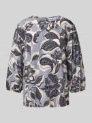Blouseshirt van viscose met 3/4-mouwen