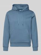 Hoodie met labelprint en kangoeroezak