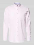 Regular fit zakelijk overhemd van katoen met kentkraag