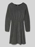 Getailleerd midi-jurk met effectgaren, model 'QUEEN'