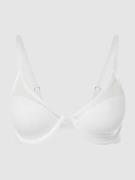 Beugelbeha van mesh met geborduurd logo