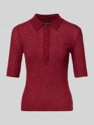 Slim fit gebreid poloshirt van scheerwolmix, model 'C_FUGANO'