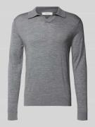 Regular fit poloshirt van zuivere wol, model 'TRAY'