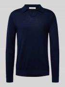 Regular fit poloshirt van zuivere wol, model 'TRAY'
