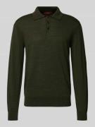 Gebreide polo van pure wol