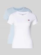 T-shirt met labeldetail in een set van 2 stuks