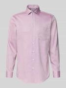 Regular fit zakelijk overhemd van katoen met kentkraag