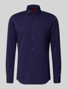 Slim fit zakelijk overhemd van viscosemix, model 'KENNO'