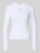 Shirt met lange mouwen en labeldetail