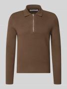 Slim fit pullover met polokraag, model 'GUNA'
