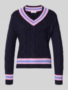 Gebreide pullover met V-hals