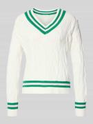 Gebreide pullover met V-hals