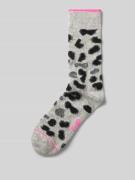 Sokken van een mix van katoen en viscose met kasjmier en ribboorden