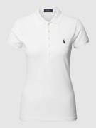 Slim fit poloshirt met logostitching, model 'JULIE'
