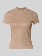 Slim fit T-shirt met all-over strass-steentjes