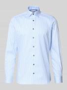 Slim fit zakelijk overhemd van katoenmix met haaikraag