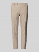 Slim fit pantalon in gemêleerde look, model 'Paco'