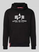 Hoodie met labelprint