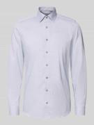 Slim fit zakelijk overhemd van katoenmix met kentkraag