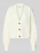 Regular fit gebreid jack met enkele knoopsluiting, model 'CAROLSPRING'